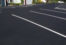 Parking lot striping