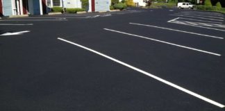 Parking lot striping