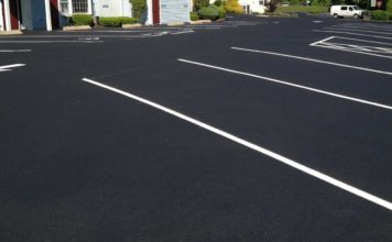 Parking lot striping