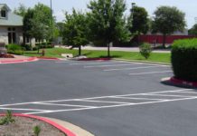 Parking lot striping