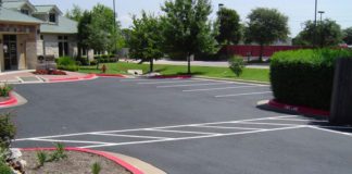 Parking lot striping