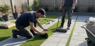 How to Install Artificial Grass Strips Between Pavers for a Modern, Clean Look