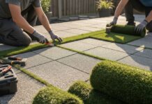 DIY Guide: How to Install Artificial Grass Strips Between Pavers Easily
