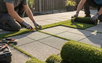 DIY Guide: How to Install Artificial Grass Strips Between Pavers Easily